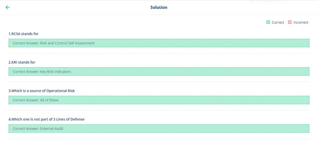 Enterprise Risk Management Exam Question and Correct Answer