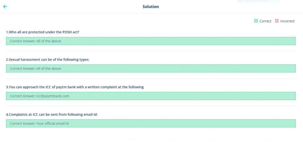 POSH Exam Question and Correct Answer